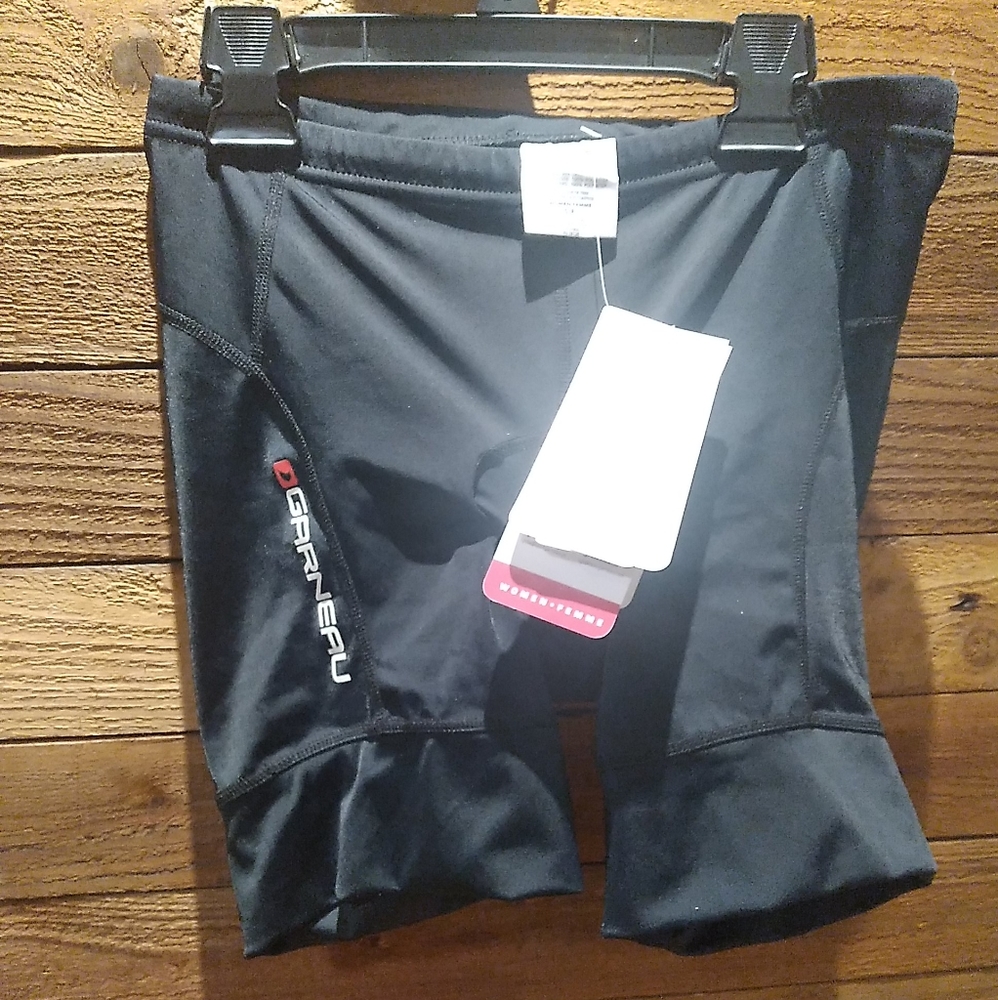Unisex stretch black louisgarneau padded cicling shorts size s